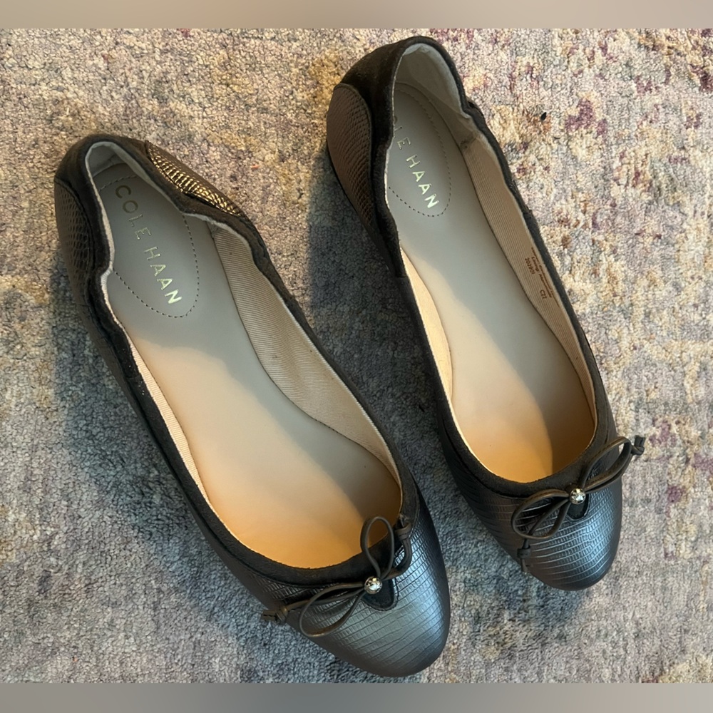 NWOT Cole Haan ballet flats in metallic bronze sz 8